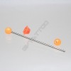 Megabell Acrílico Rosa Laranja Piercing Orelha Haste Aço Cirurgico 316L 
